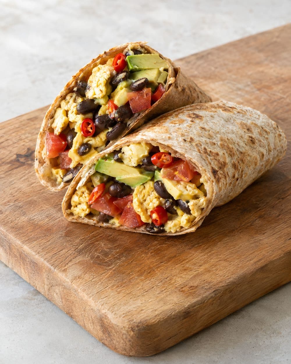 Black Bean and Egg Breakfast Wraps