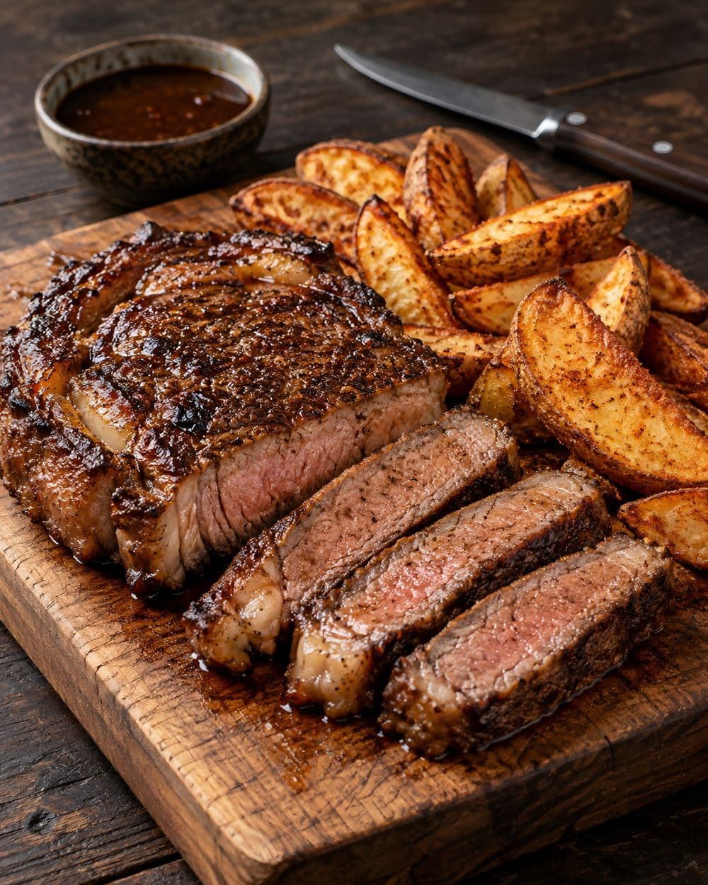 Filet or Rib-Eye with Real-Potato Steak Fries