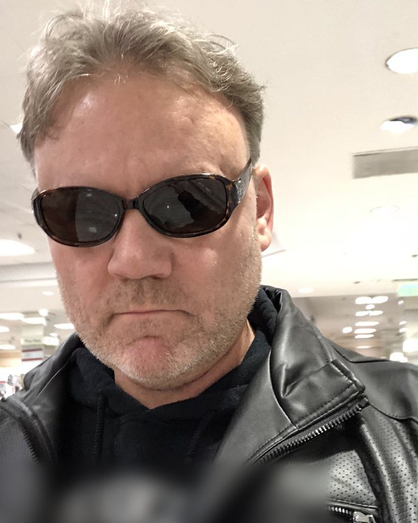 Will Power in 2018, at 273 pounds, in sunglasses and a leather jacket